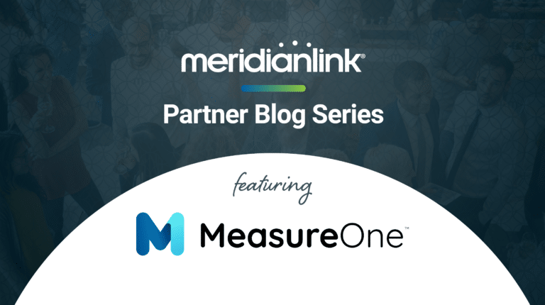 MeasureOne logo with MeridianLink logo